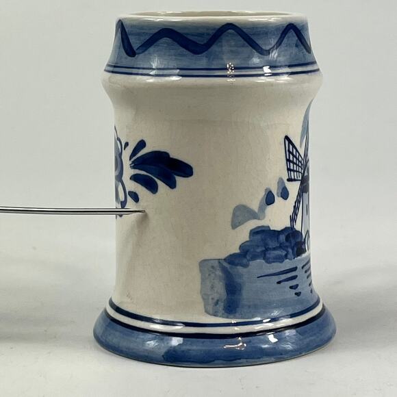 Netherlands Holland Delfts Blue Mini Novelty Mug Travel Souvenir Vtg Windmill - Picture 13 of 14